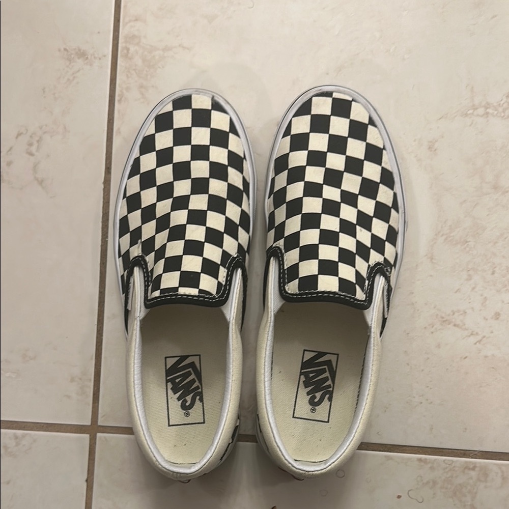 Vans Black and White Checkerboard Sneakers